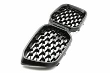 Glanzend zwarte grill diamond met LED verlichting passend voor BMW X3 G01 LCI en X4 G02 LCI