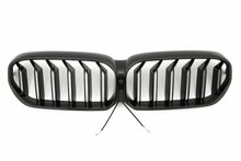 Glanzend zwarte grill dubbelspijls met LED verlichting passend voor BMW 5 serie G30 LCI en G31 LCI model 2020 - 2023