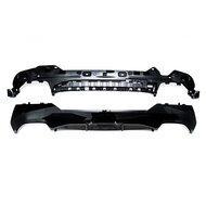 Competition look diffuser carbon look passend voor BMW 4 serie G22 en G23 met M pakket achterbumper 440i look