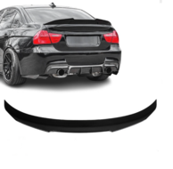Glanzend zwarte PSM look spoiler passend voor BMW 3 serie E90 model 2005 - 2012