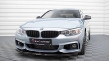 Maxton Design frontspoiler glanzend zwart passend voor BMW 4 serie F32, F33 en F36 met M pakket voorbumper