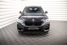 Front splitter glanzend zwart passend voor BMW X3 G01 met M pakket Maxton Design