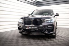 Front splitter glanzend zwart passend voor BMW X3 G01 met M pakket Maxton Design
