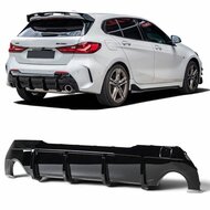 Glanzend zwart diffuser passend voor BMW 1 serie F40 met M pakket achterbumper