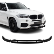 Glanzend zwarte frontlip passend voor BMW X5 F15 model 2013 - 2018 met M pakket voorbumper