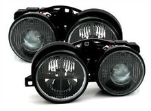 Donkere koplampen met kruis passend voor BMW 3 serie E30 type 2