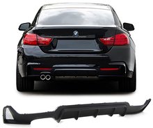 BLACK FRIDAY Performance look diffusor mat zwart passend voor BMW 4 serie F32, F33 en F36 uitlaat links