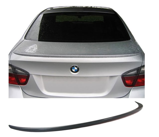 Sportlook spoiler lip glanzend zwart passend voor BMW 3 serie E90 sedan model 2005 - 2012