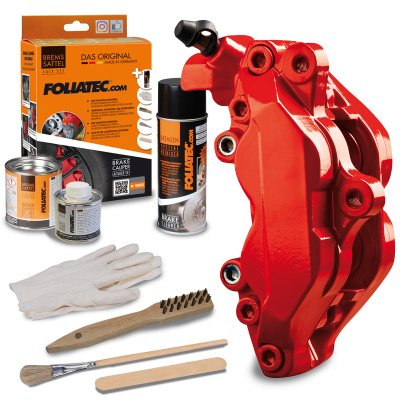 Foliatec Remklauwlakset - Performance Red - 3 Komponenten