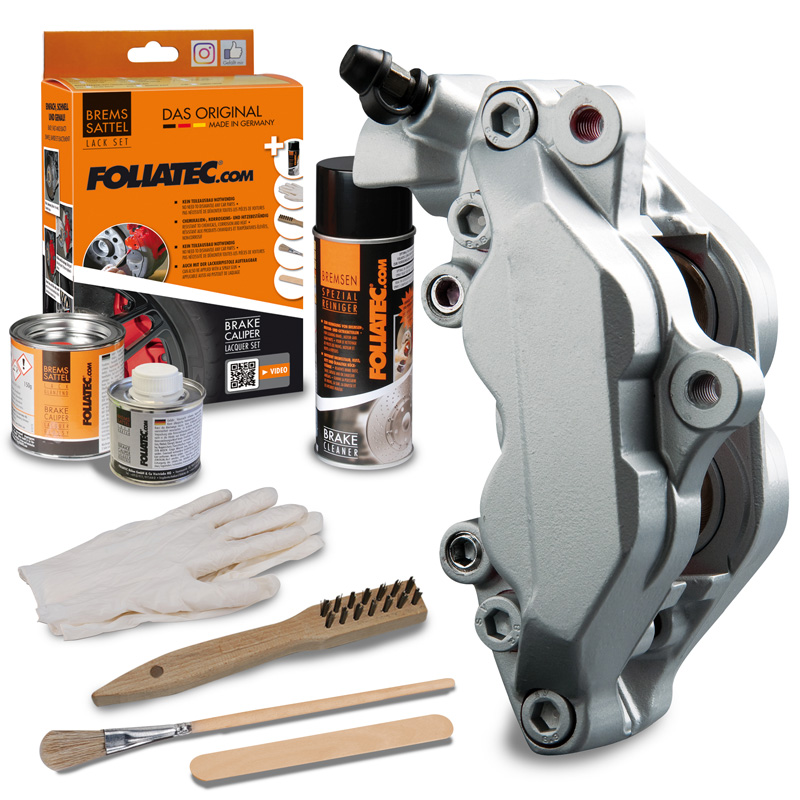 Foliatec Remklauwlakset - Stratos Silver - 3 Komponenten