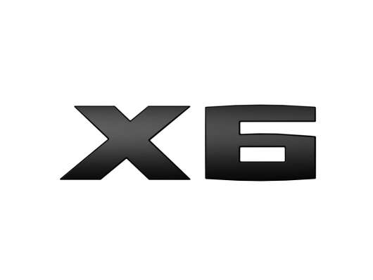 BMW X6 E71, F16 en G06 logo hoogglans zwart origineel BMW