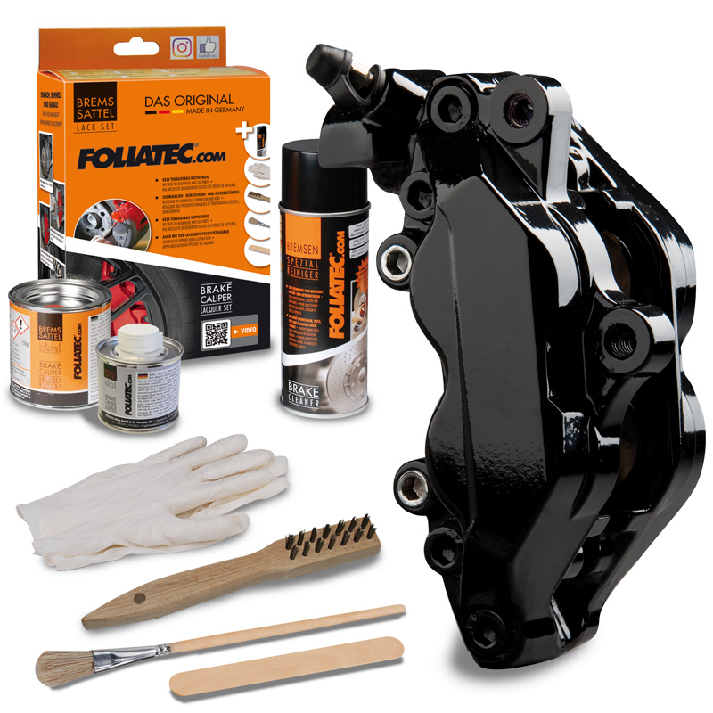 Foliatec Remklauwlakset - Midnight Black - 3 Komponenten
