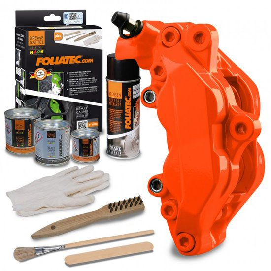 Foliatec Remklauwlakset - Neon Orange - 3 Komponenten