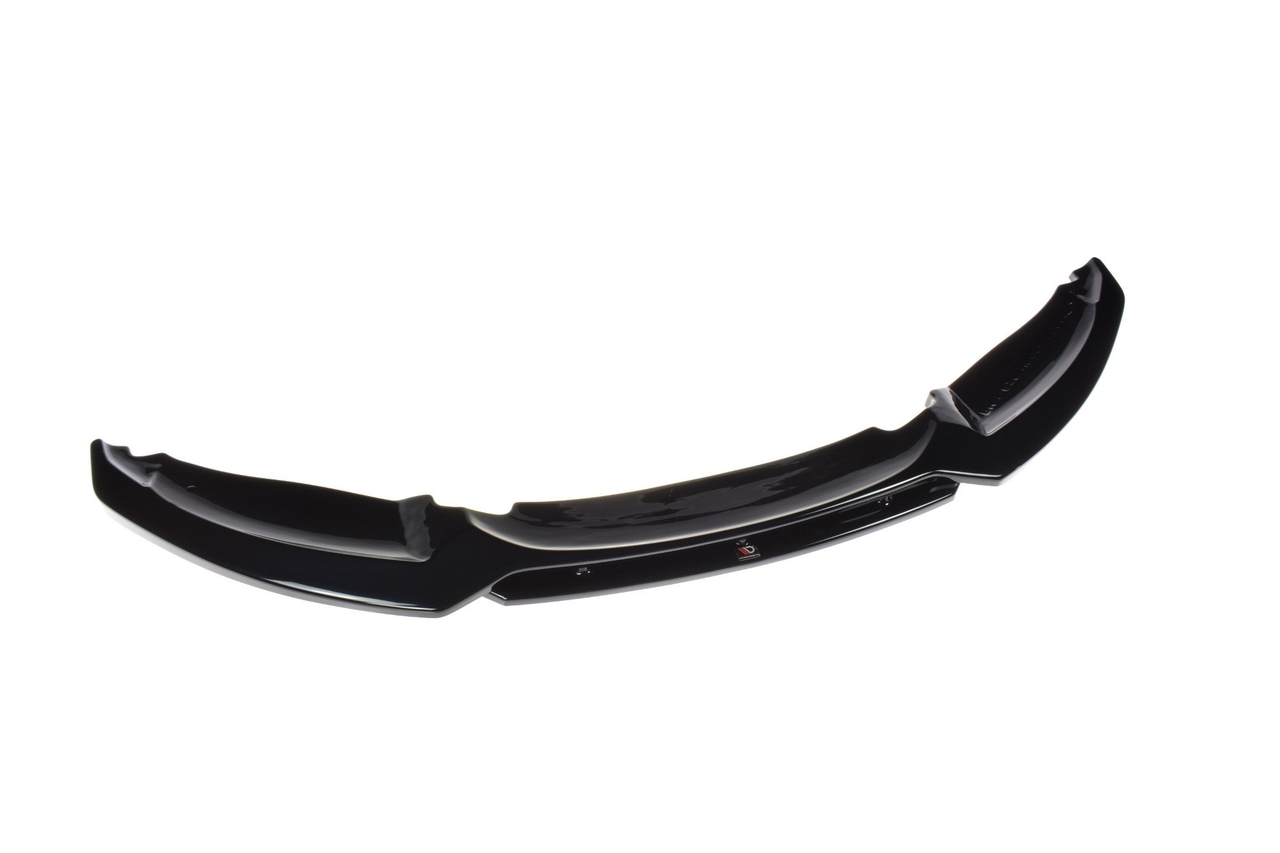 Frontspoiler glanzend zwart passend voor BMW 1 serie E82 en E88 met M pakket voorbumper Maxton Design
