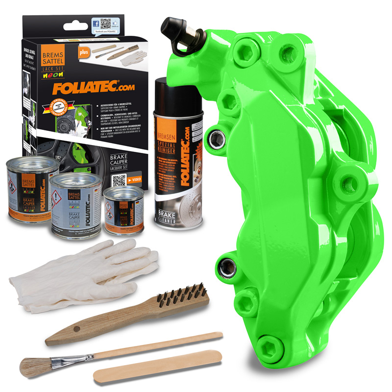 Foliatec Remklauwlakset - Neon Green - 3 Komponenten