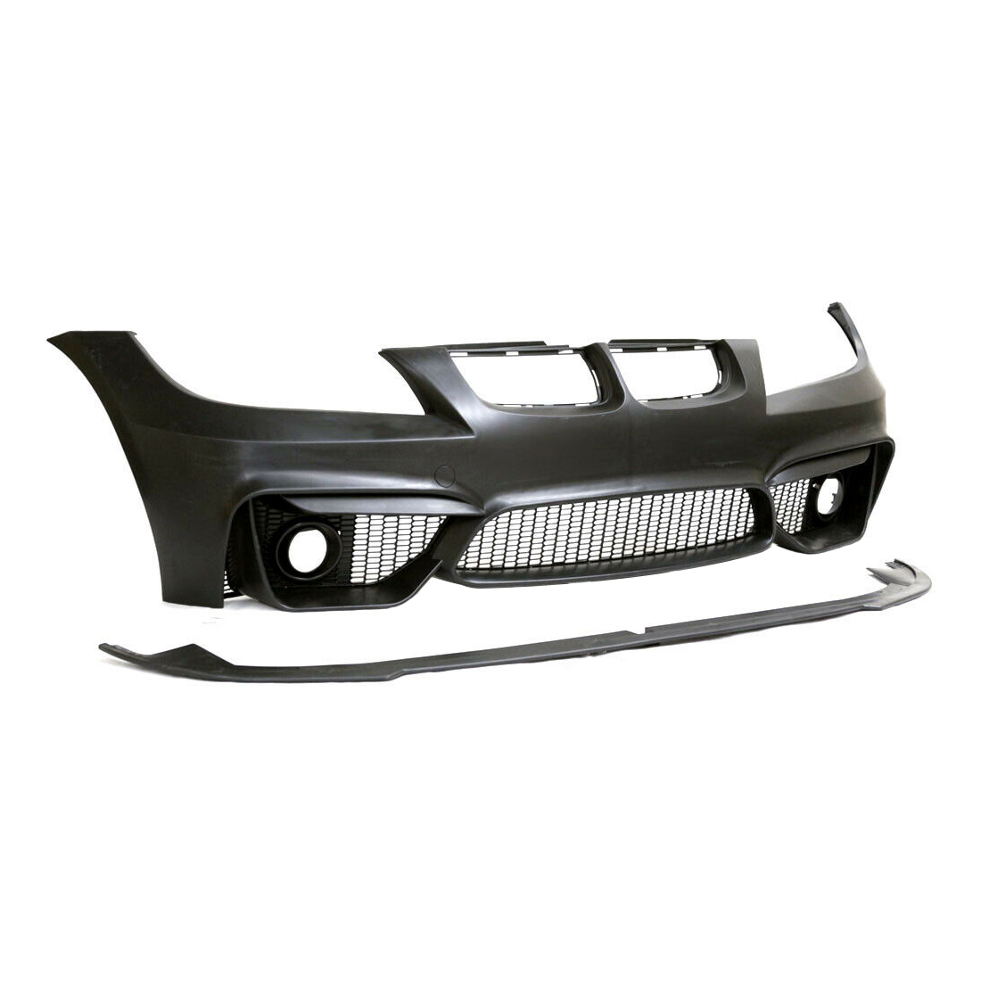 EVO 2 look voorbumper met frontlip passend voor BMW 3 serie E90 en E91 model 2005 - 2008