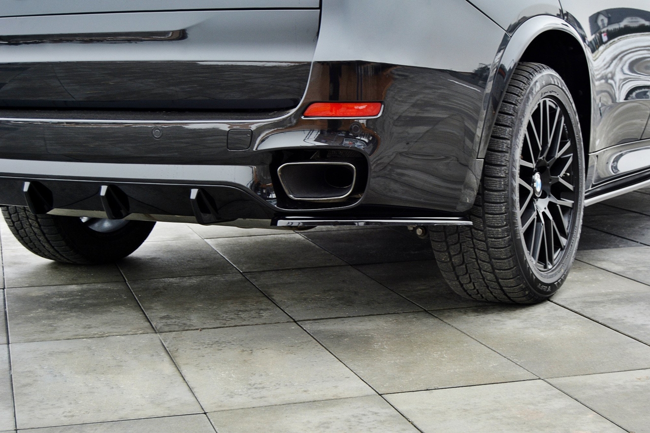 Splitters achterzijde glanzend zwart passend voor BMW X5 F15 met M pakket model 2013 - 2018