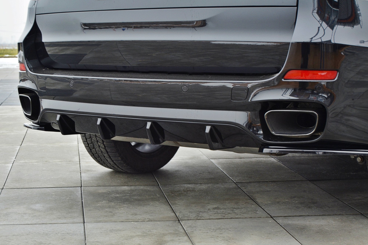 Diffuser passend voor BMW X5 F15 model 2013 - 2018 met M pakket achterbumper Maxton Design