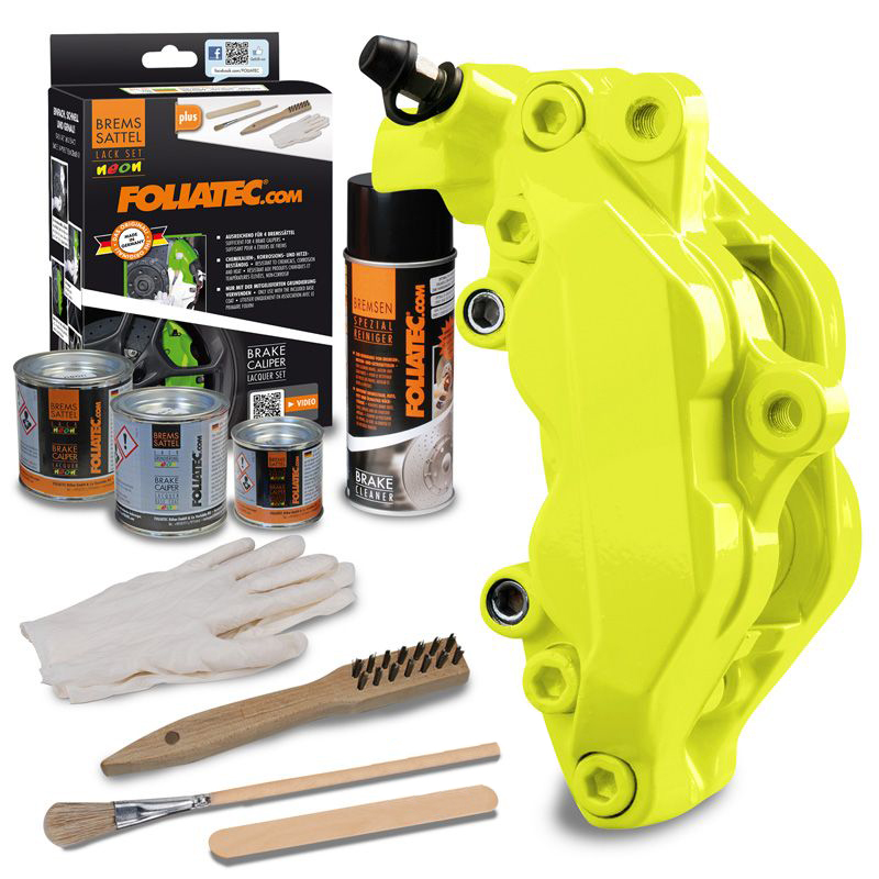 Foliatec Remklauwlakset - Neon Geel - 4 Komponenten