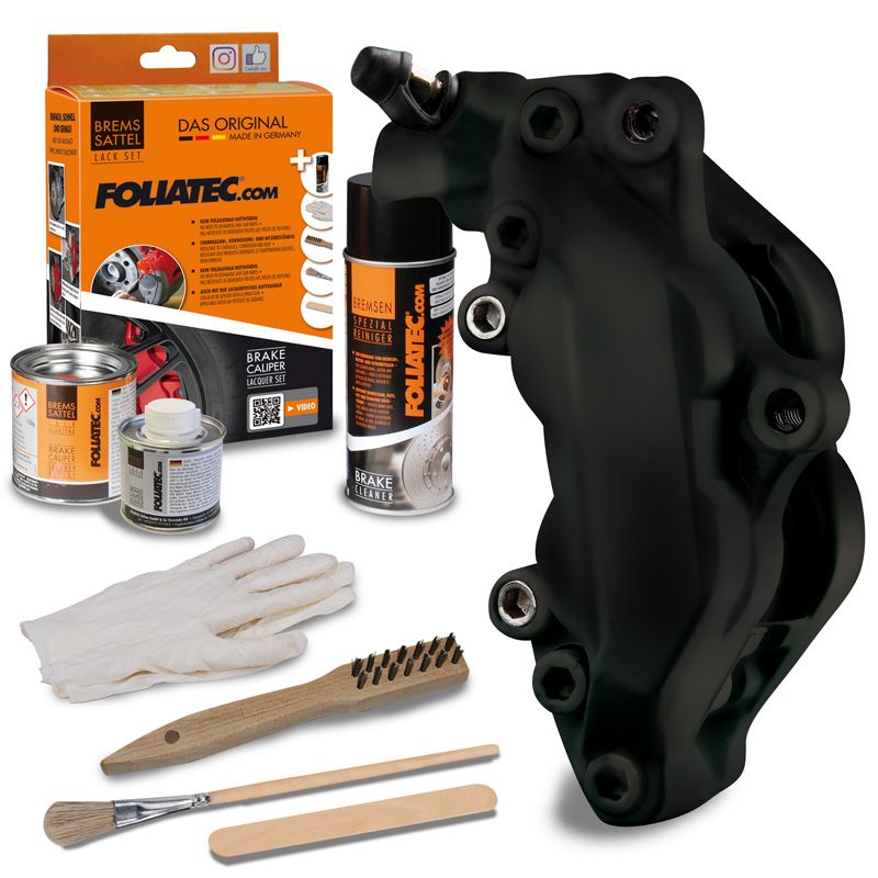 Foliatec Remklauwlakset - Midnight zwart mat - 3 Komponenten
