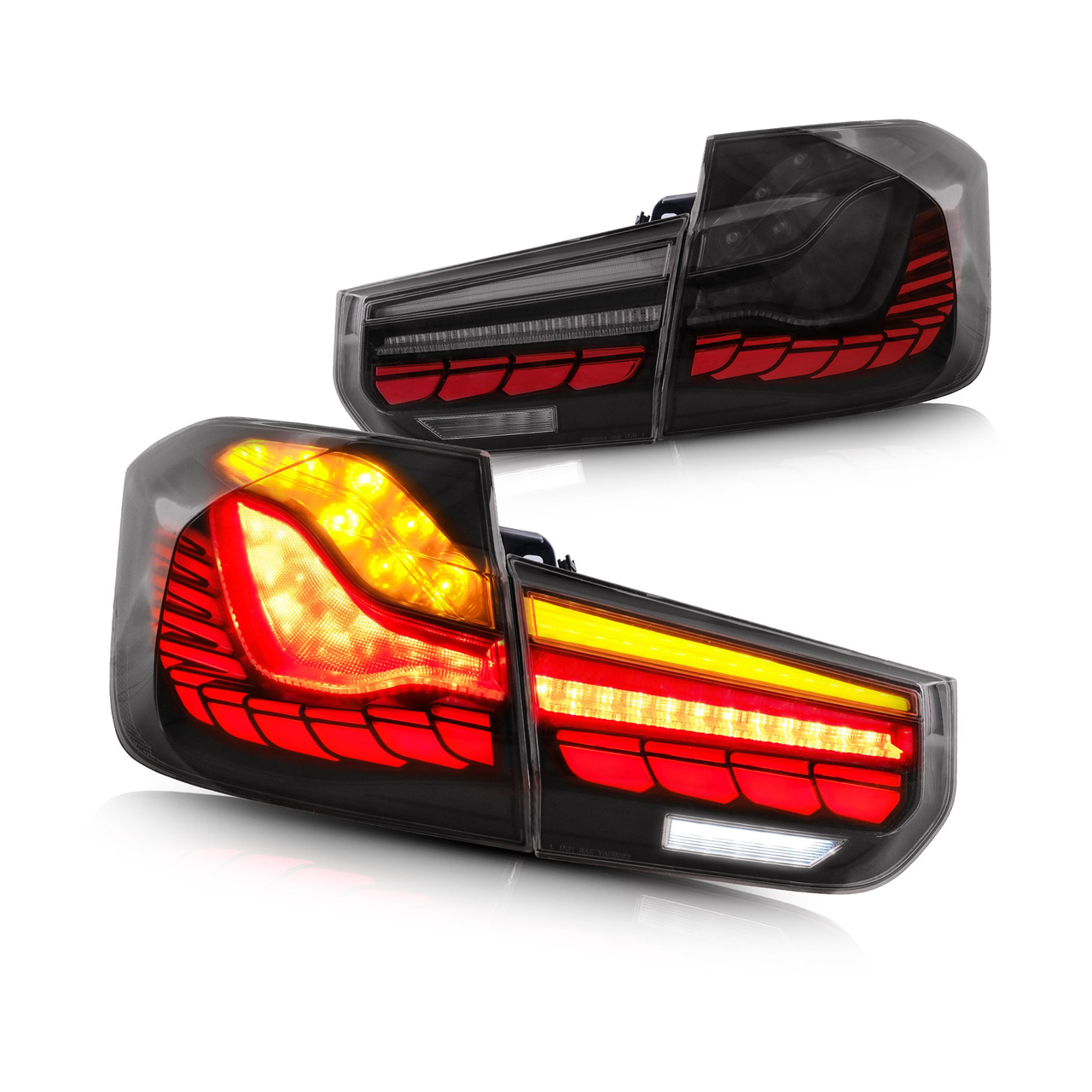 OLED Black line look achterlichten passend voor BMW 3 serie F30 en M3 F80