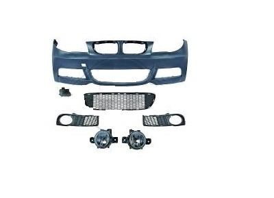 Sport look voorbumper passend voor BMW 1 serie E82 coupe of E88 cabrio met parkeersensoren