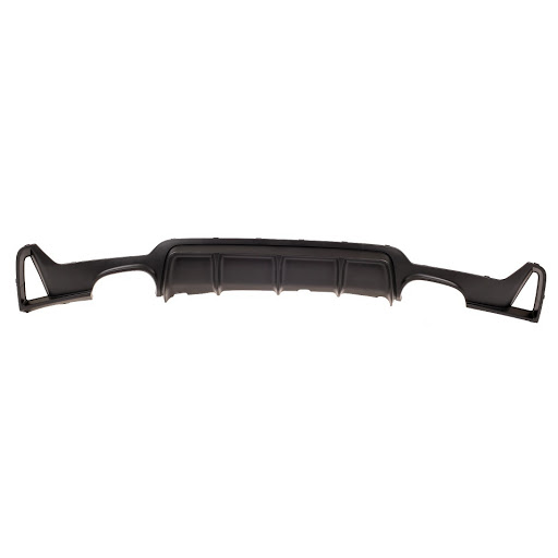 Performance look diffuser vier uitlaten mat zwart passend voor BMW 4 serie F32, F33 en F36 met M pakket achterbumper