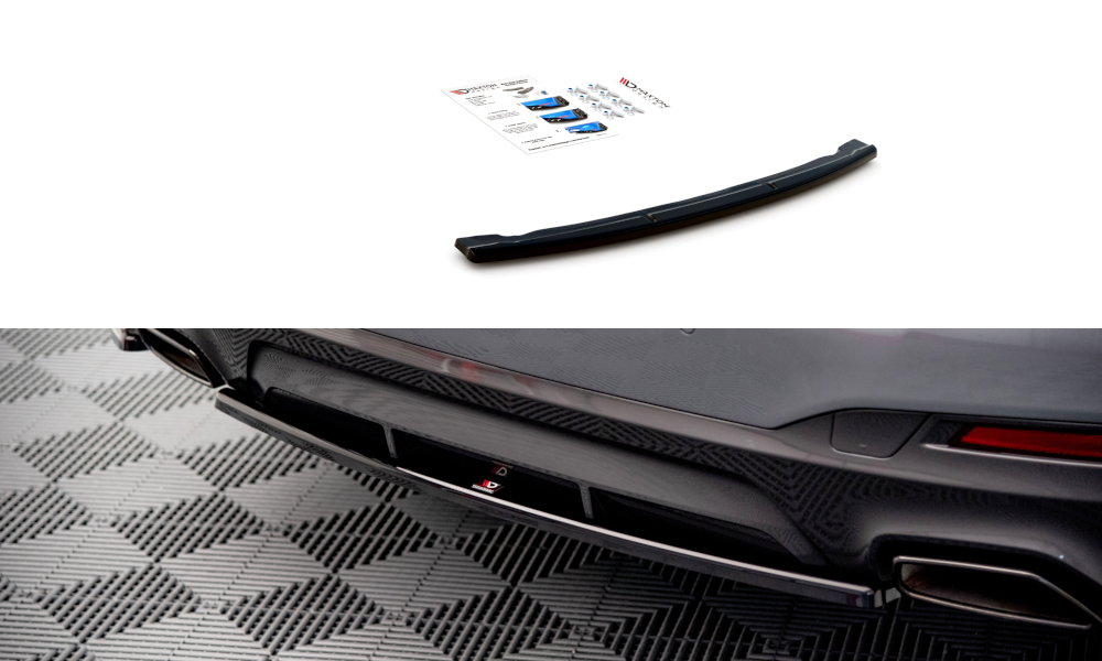 Splitter passend voor BMW 5 serie G30 met M pakket achterbumper Maxton Design