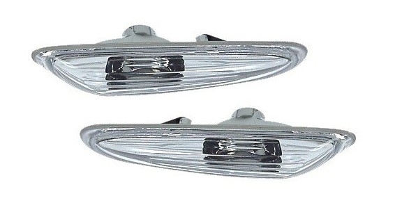 Witte zijknipperlichten passend voor BMW 1 serie E81, E82, E87 en E88 en BMW 3 serie E90, E91, E92 en E93, 5 serie E60 en E61, X1 E84 en X3 E83