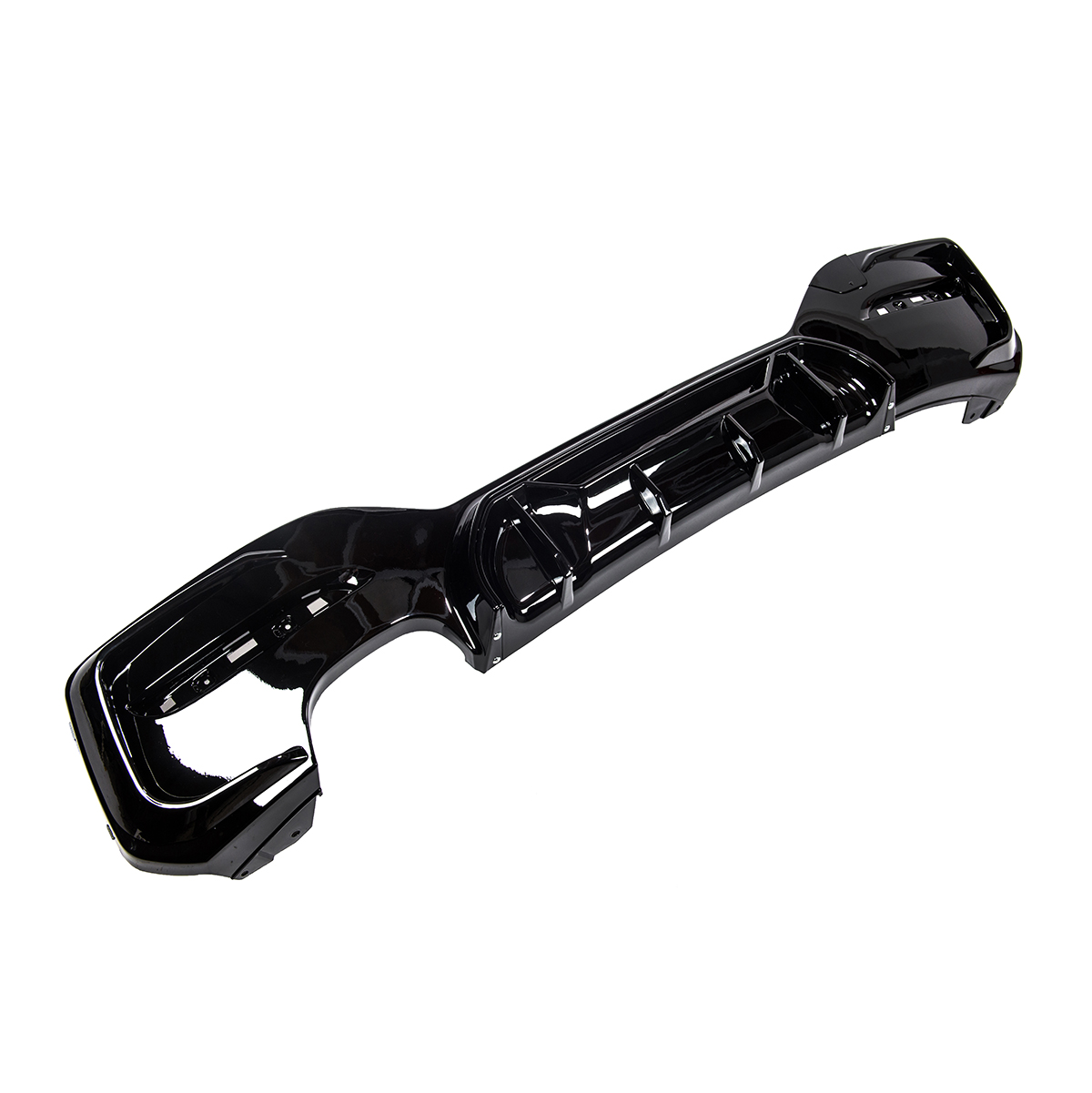 Competiton II diffuser glanzend zwart dubbel links passend voor BMW 1 Serie F20 LCI en F21 LCI