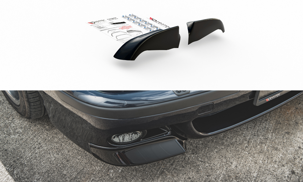 Splitters glanzend zwart passend voor BMW 5 serie E39 sedan met M pakket voorbumper Maxton Design