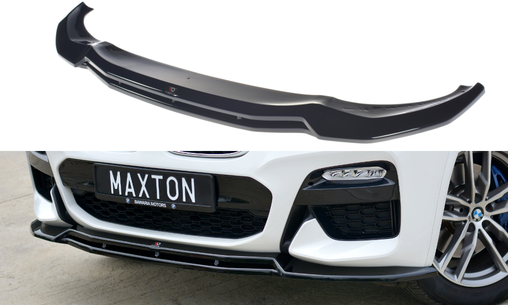 Frontspoiler glanzend zwart passend voor BMW X3 G01 met M pakket voorbumper