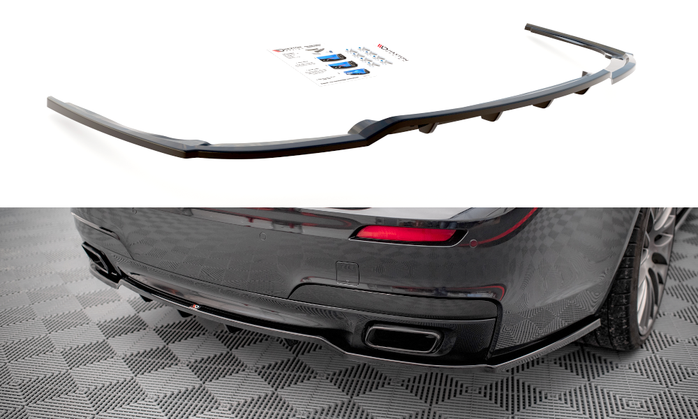 Diffuser aanzet glanzend zwart passend voor BMW 7 serie F01 met M pakket achterbumper
