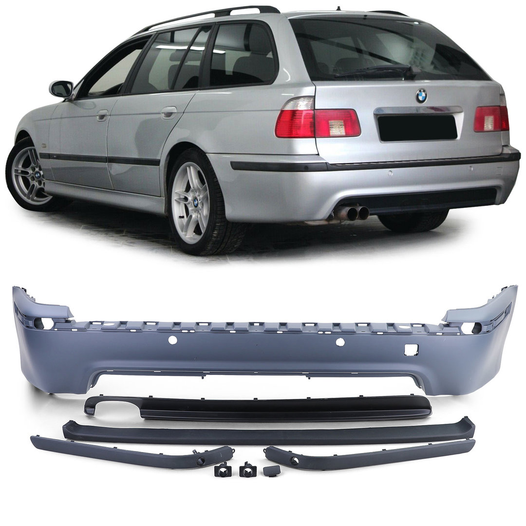 Sport look achterbumper passend voor BMW 5 serie E39 touring met parkeersensoren