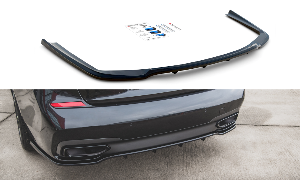 Splitter diffuser glanzend zwart V2 passend voor BMW 7 serie G11 model 2015 - 2018 Maxton Design