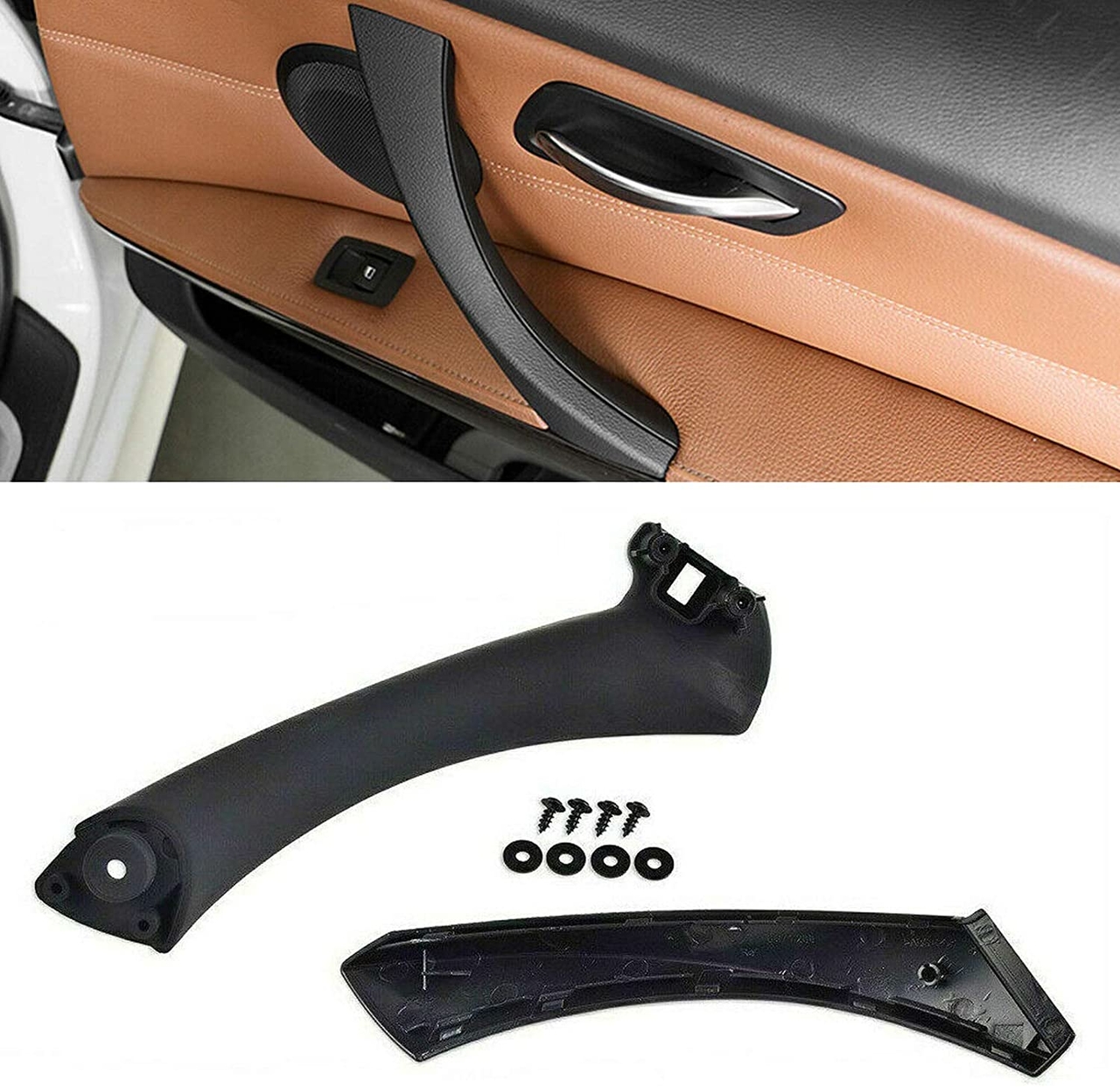 Deurgreep passagierskant zwart passend voor BMW 3 serie E90 en E91