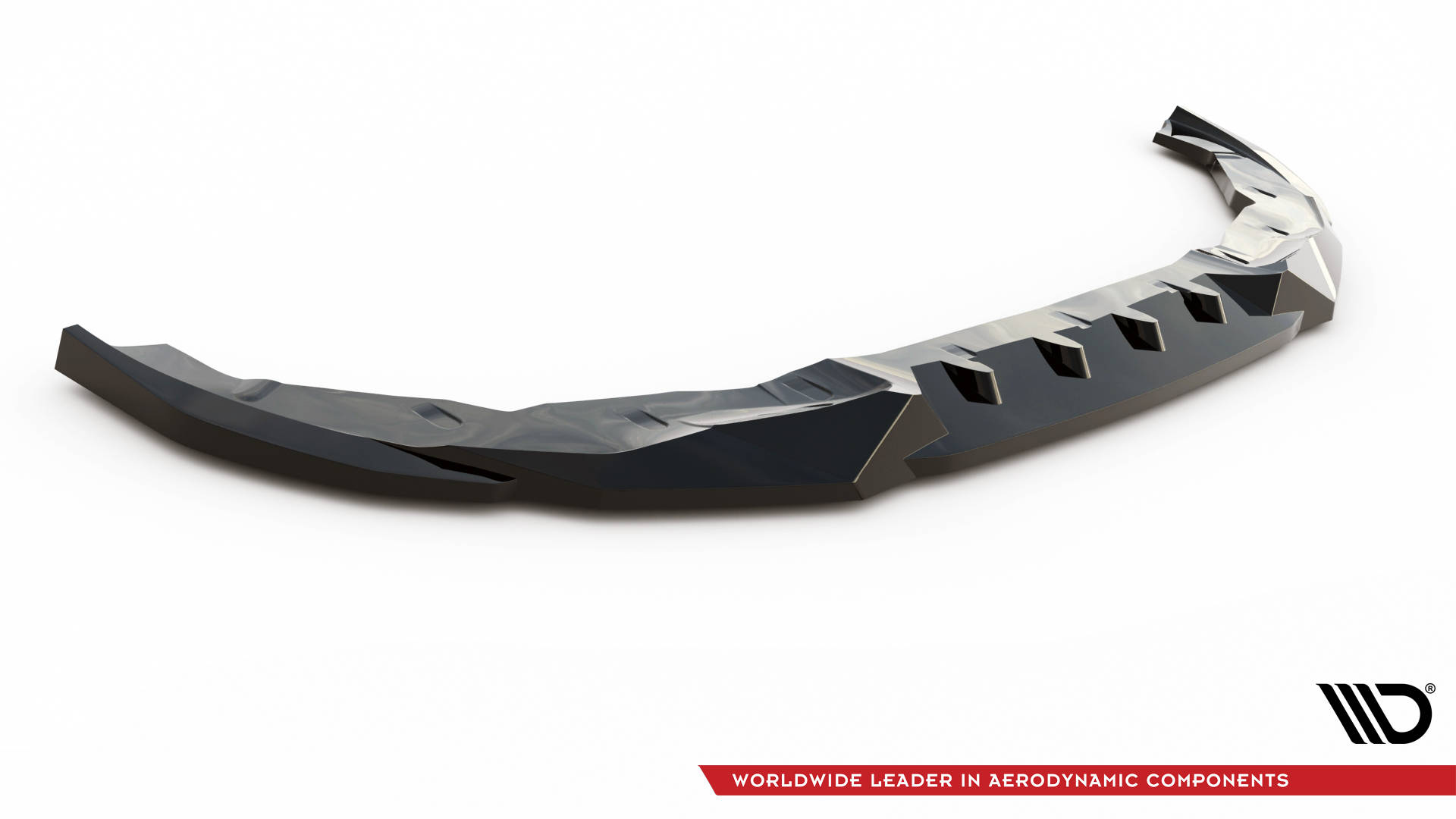 Frontspoiler V2 glanzend zwart Maxton Design passend voor BMW 2 serie G42 met M pakket voorbumper