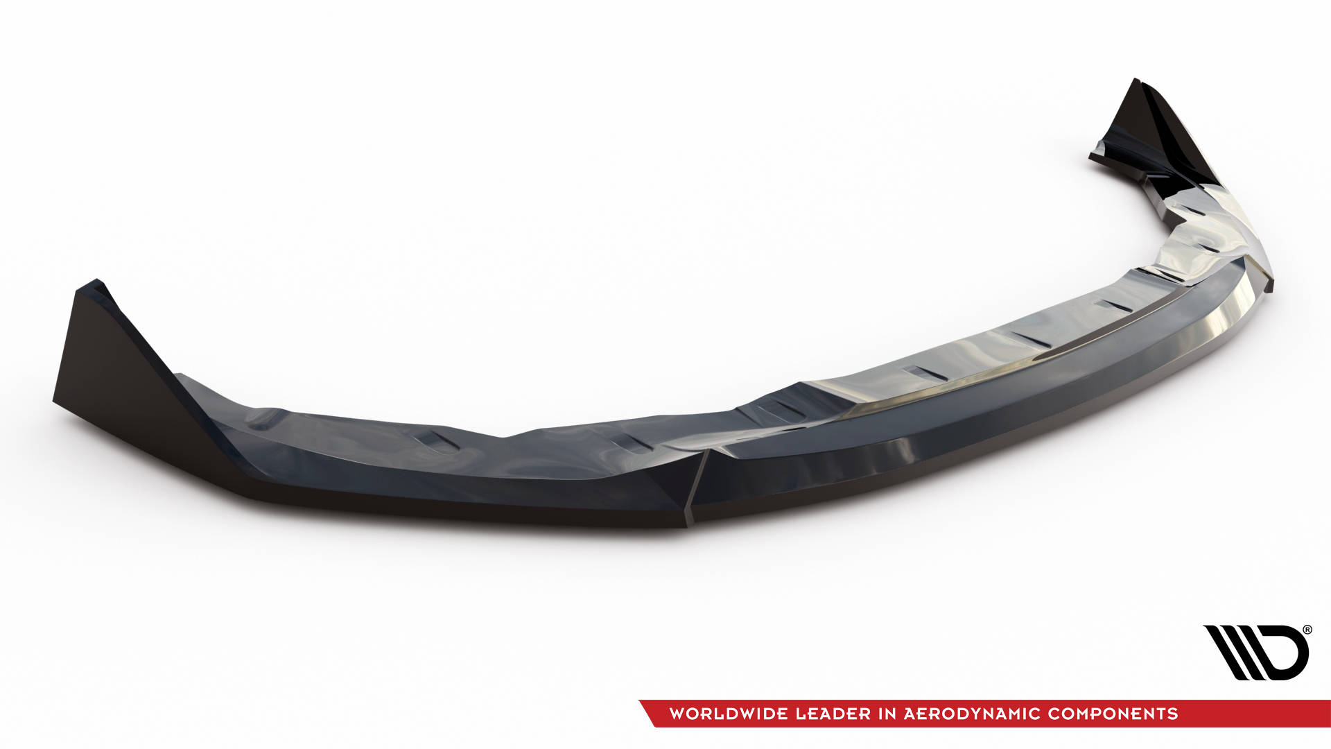 Frontspoiler V3 glanzend zwart Maxton Design passend voor BMW 2 serie G42 met M pakket voorbumper
