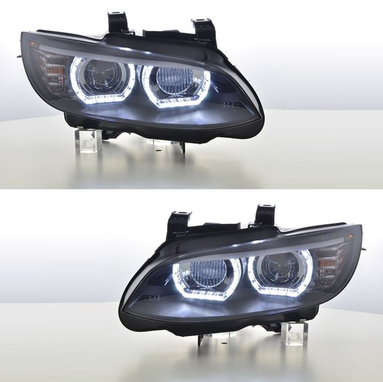 Angel eyes koplampen xenon wit DTM passend voor BMW 3 serie E92 en E93 zonder bochtverlichting