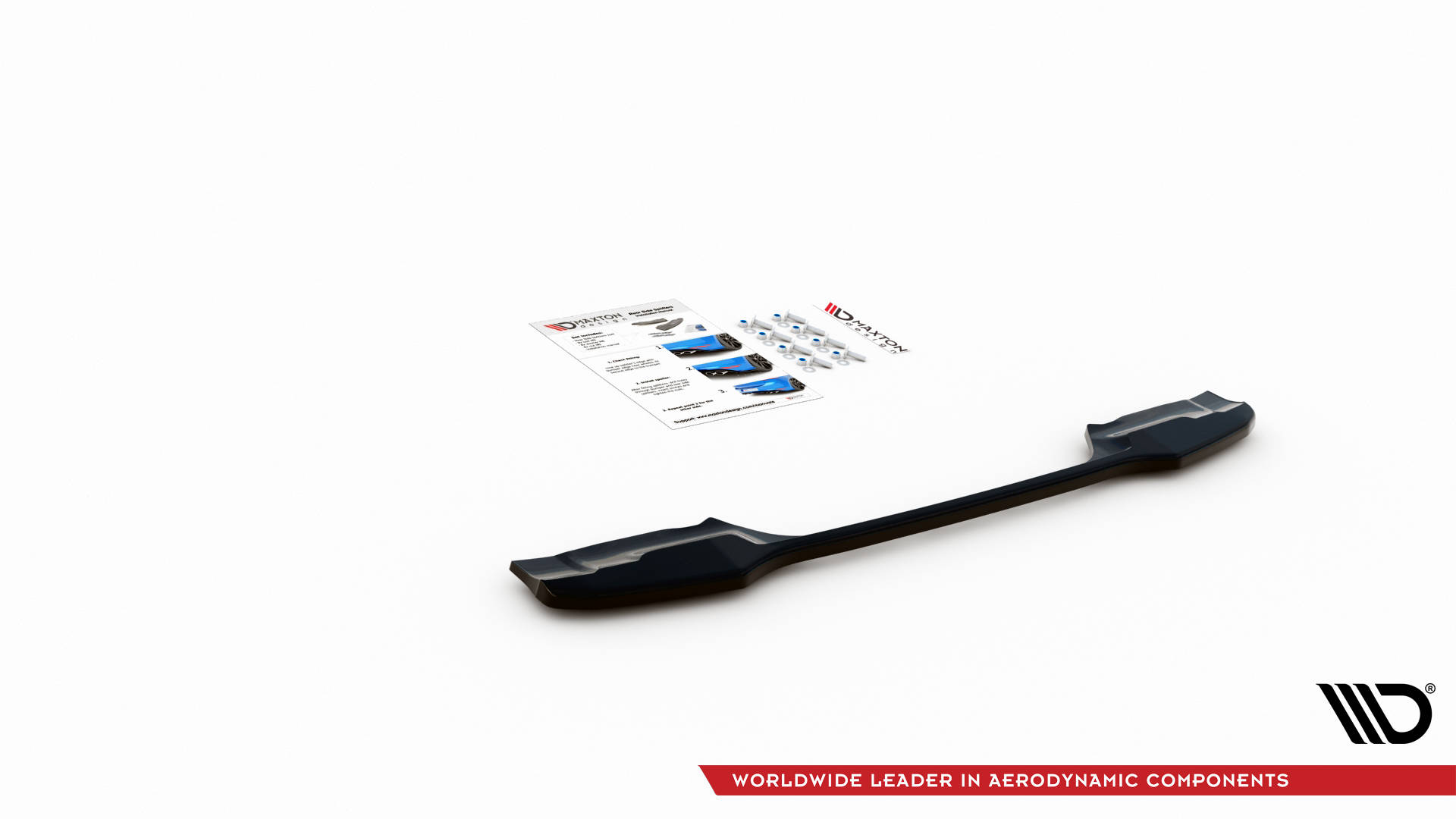 Diffuser aanzet glanzend zwart passend voor BMW X1 F48 met M pakket Maxton Design