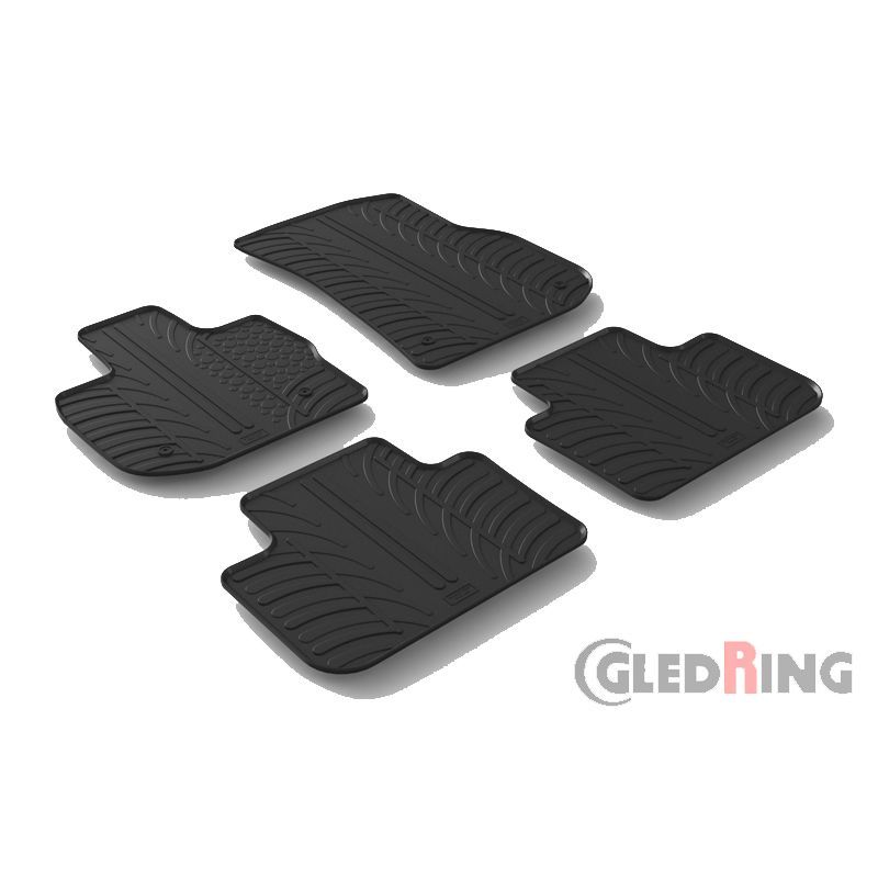 Rubbermatten passend voor BMW X3 G01 en iX3 G08 vierdelig inclusief montageclips