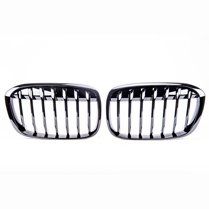 Glanzend zwarte grillen passend voor BMW X1 F48 model 2014 - 2019