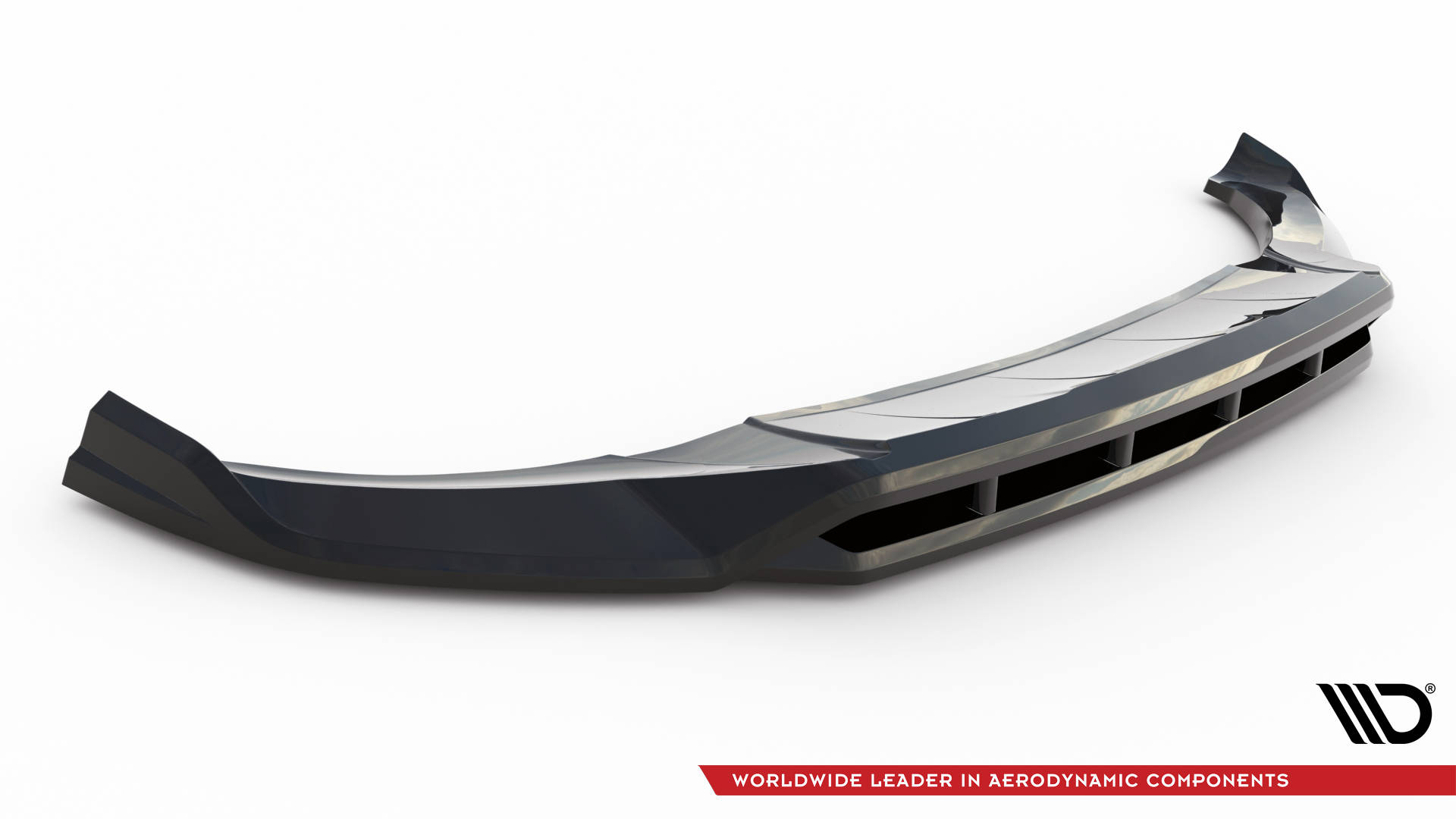 Frontsplitter glanzend zwart passend voor BMW X3 G01 LCI met M pakket voorbumper Maxton Design