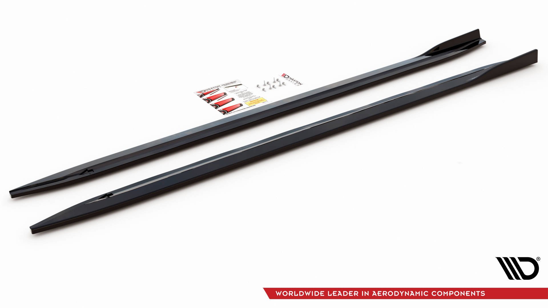 Sideskirt aanzets glanzend zwart versie 1 passend voor BMW M4 G82 en M4 G83 Maxton Design
