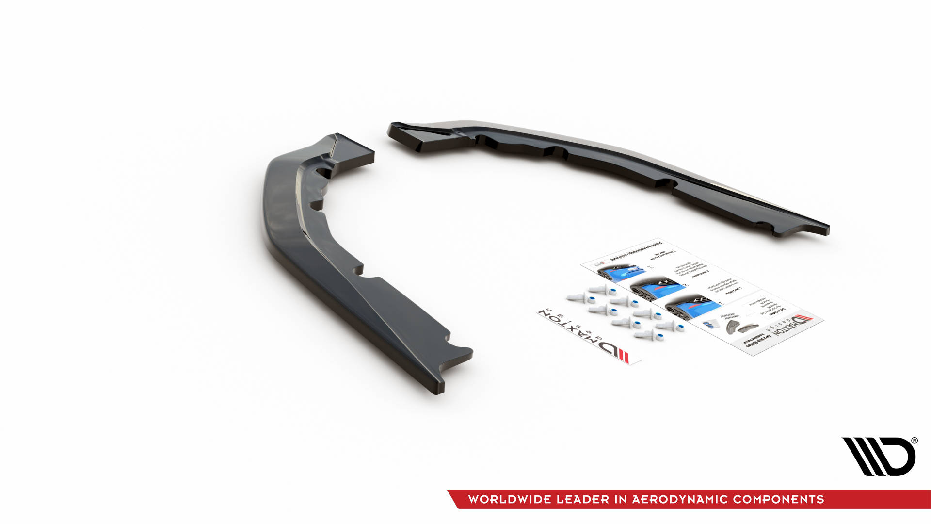 Diffuser hoeken glanzend zwart passend voor BMW M4 G82 coupe en M4 G83 cabrio Maxton Design