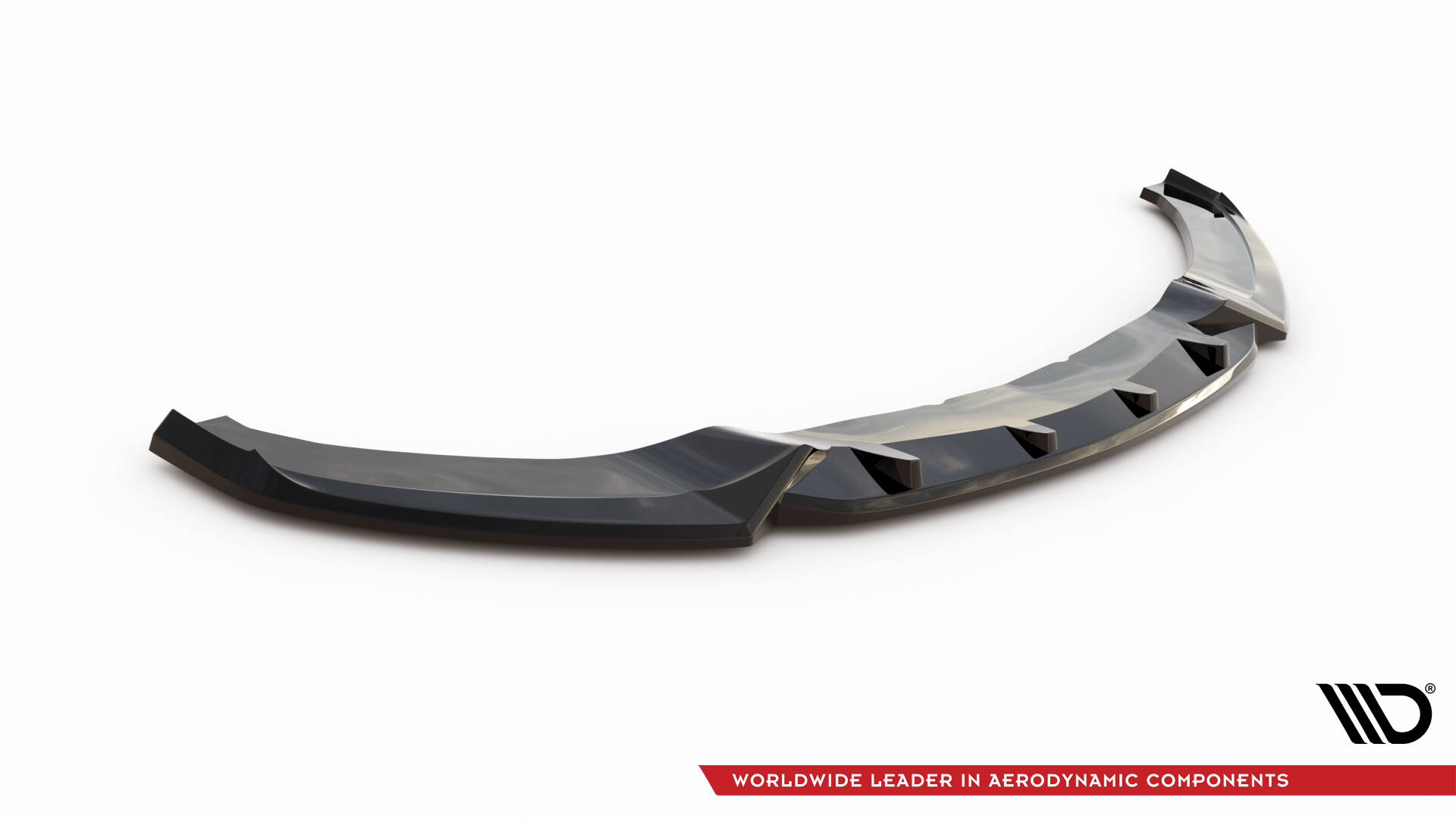 Frontspoiler glanzend zwart versie 3 passend voor BMW 4 serie F32, F33 en F36 met M pakket voorbumper Maxton Design