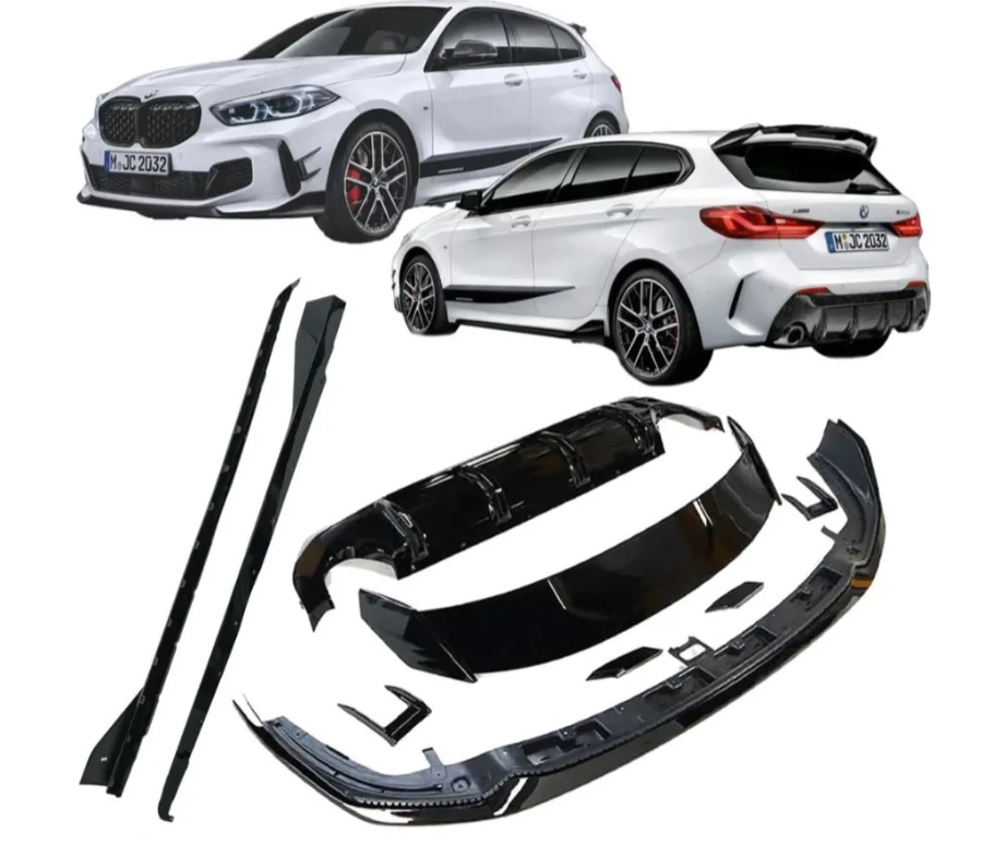 Performance look aanzetpakket glanzend zwart passend voor BMW 1 serie F40 met M pakket