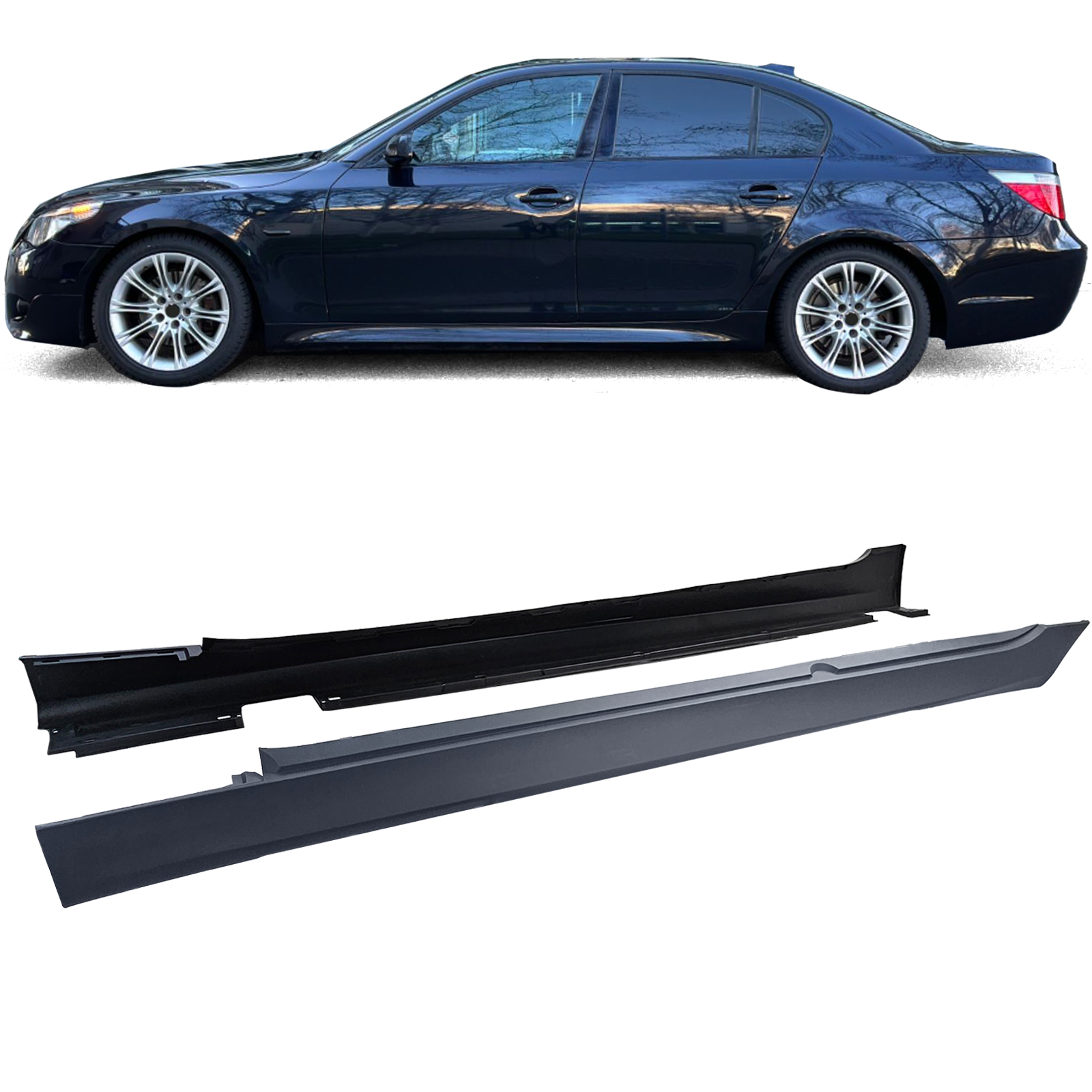 Sport look sideskirts passend voor BMW 5 serie E60 en E61 model 2003 - 2010