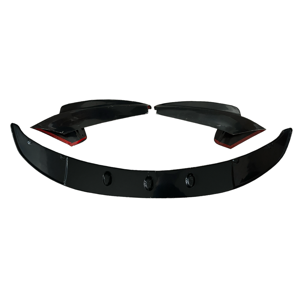 Front spoiler glanzend zwart passend voor BMW 5 serie F10 en F11 met M pakket voorbumper