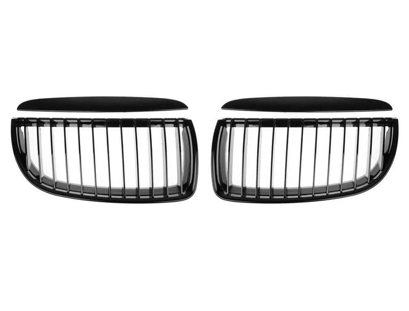 Glanzend zwarte grillen passend voor BMW 3 serie E90 en E91 model 2005 - 2008